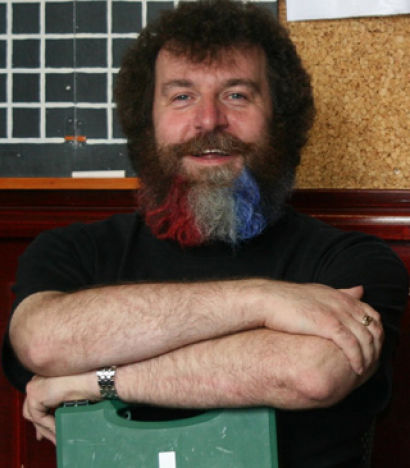 Hairy moment: Paul before braving the razor.