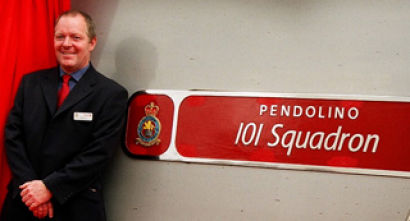 Driver/instructor Bob Dunn, instrumental in forming a mutual exchange group between railway staff and the squadron