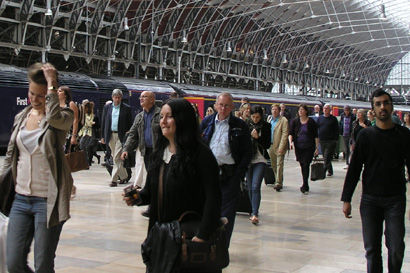 Six of the ten most overcrowded trains arrived at London Paddington