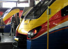 East Midlands Trains is a Stagecoach franchise. The others are South West Trains and a 49 per cent share of Virgin