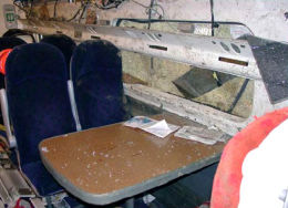 Inside the wrecked train (RAIB)