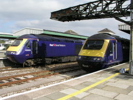 Image of HSTs at Plymouth
