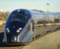 Photographed away from the overhead power lines which power it, Alstom&rsquo;s AGV train will first operate in Italy.