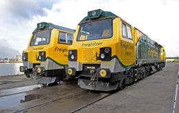 The first two Class 70s at Newport Docks