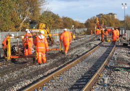 Temporary track at Feltham