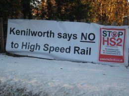 Anti-HS2 publicity in the West Midlands