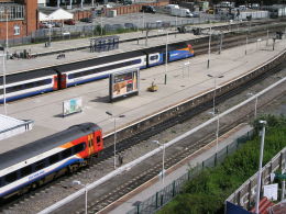 Aerial view of Nottingham station